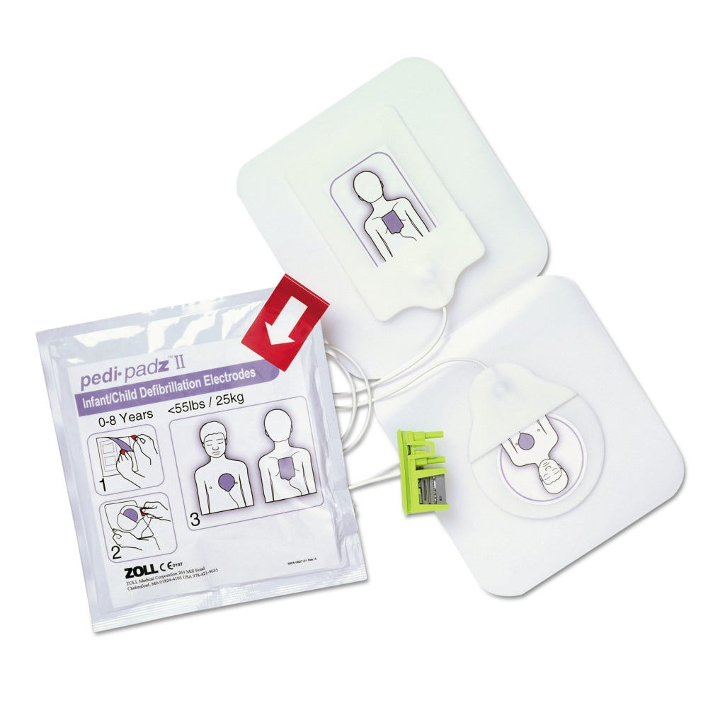 Zoll Pedi-Padz II ZOL8900081001 Defibrillator Pads, 1-1/8in x 12in, White