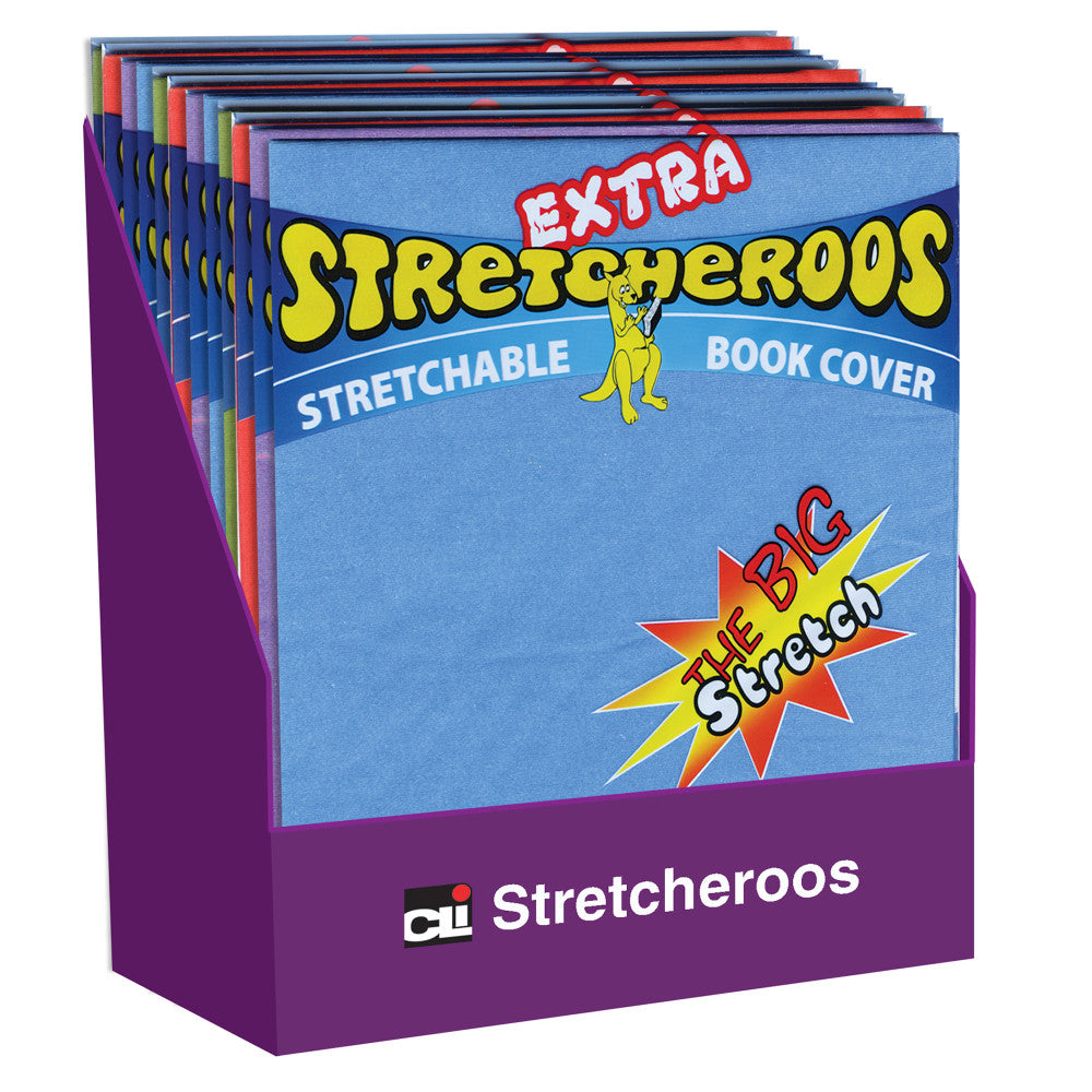 Charles Leonard Extra Stretcheroos Bookcovers, Assorted Colors, Set Of 36 Bookcovers