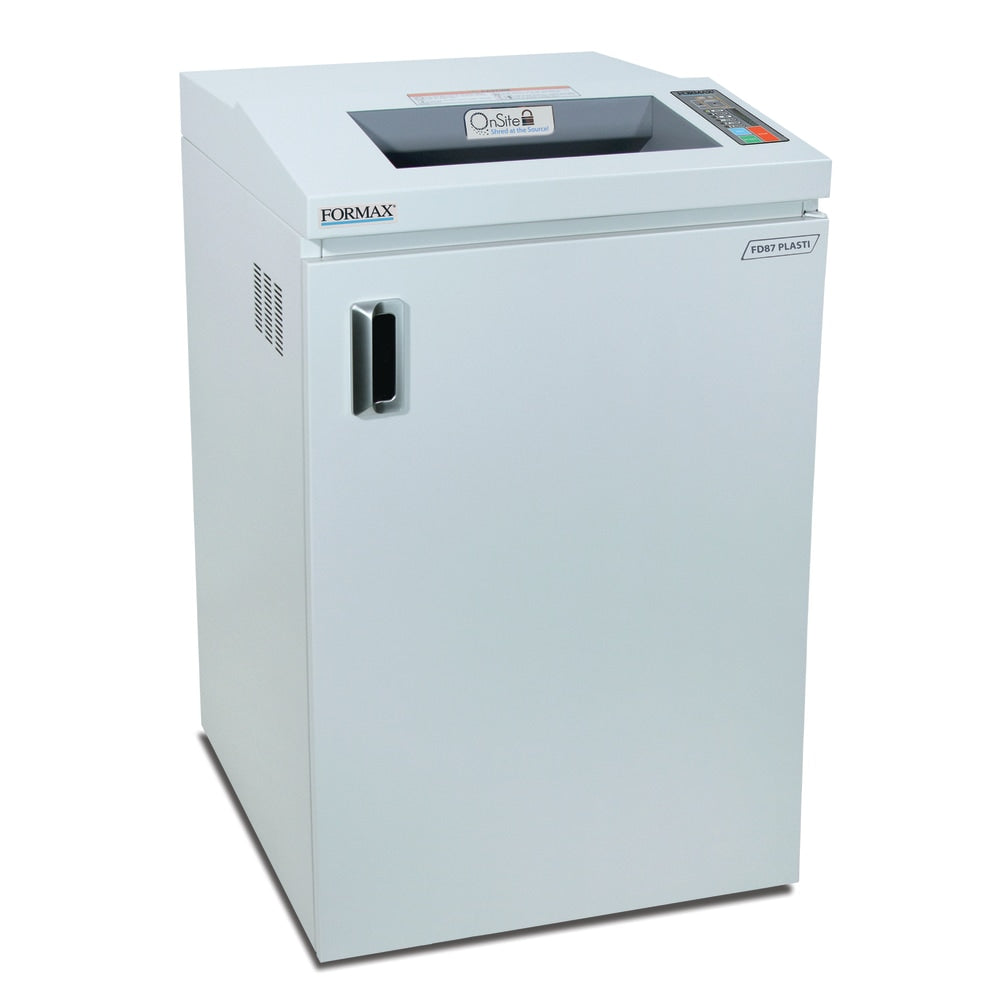 Formax 38-Sheet Cross-Cut Paper/Plastic/Laminate Shredder, FD87 PLASTI