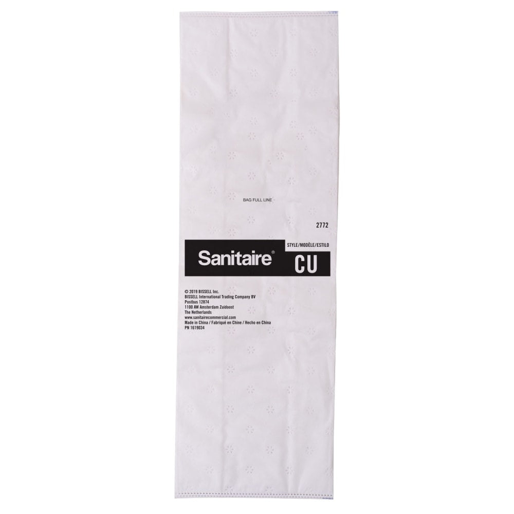 Sanitaire CU Premium Synthetic Vacuum Bags, 7.4-Quart, White, Pack Of 5 Bags