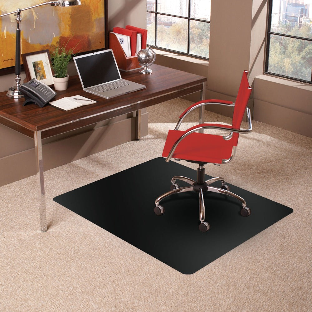 ES Robbins TrendSetter Vinyl Chair Mat For Low-Pile Carpet, 36in x 48in, Black