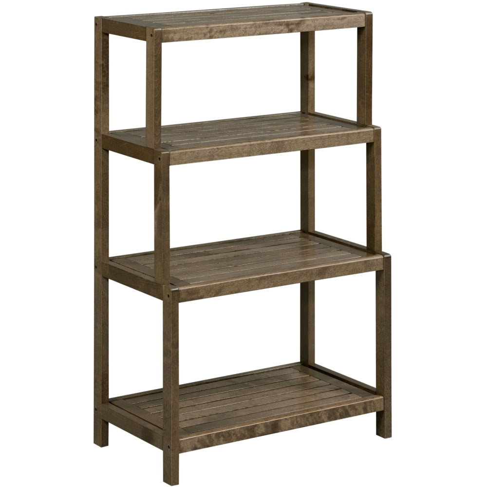 New Ridge Home Goods Dunnsville 37inH 4-Tier Bookcase, Antique Chestnut