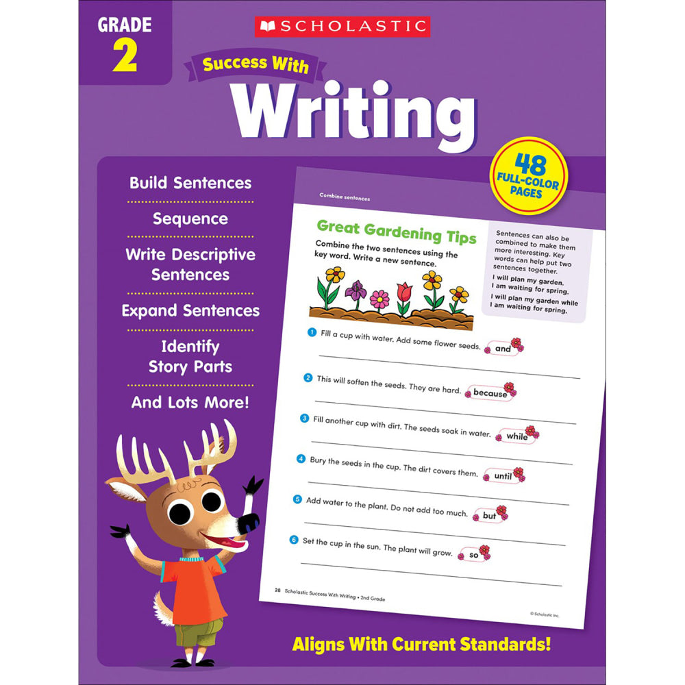 Scholastic Teacher Resources Grade Success Workbooks, 2nd Grade, Set Of 4 Books