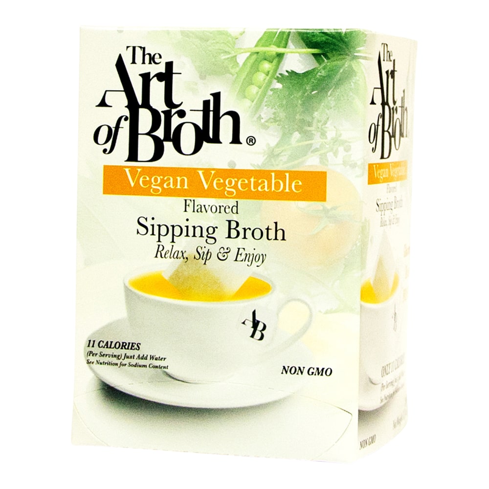 The Art of Broth Vegan Vegetable Flavored Sipping Broth, Box Of 20 Bags