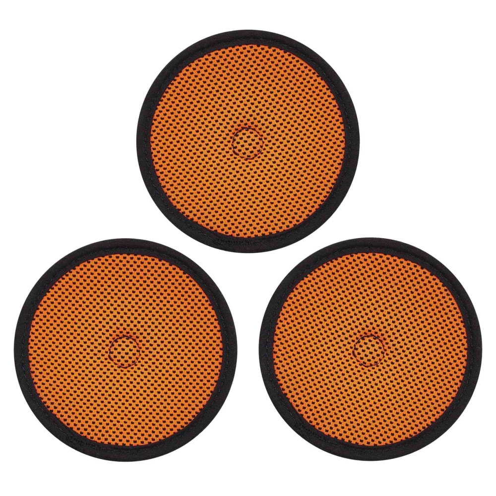 Ergodyne Skullerz 8983 Hard Hat Replacement Top Pads, Orange, Pack Of 3 Pads