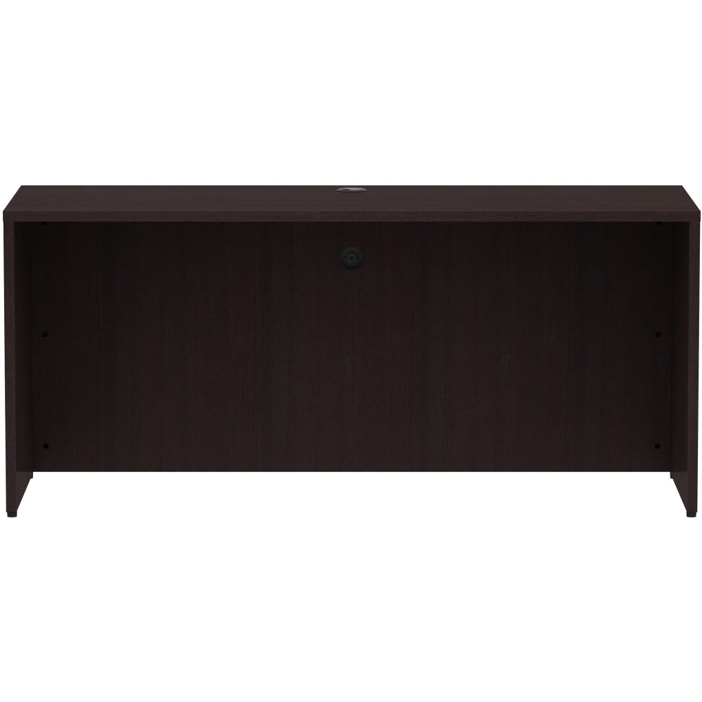 Lorell 66inW Credenza Computer Desk Shell, Espresso