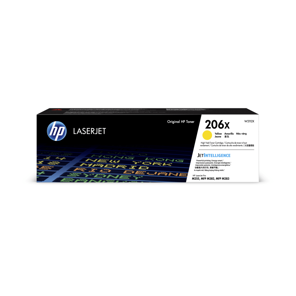 HP 206X Yellow High Yield Toner Cartridge, W2112X