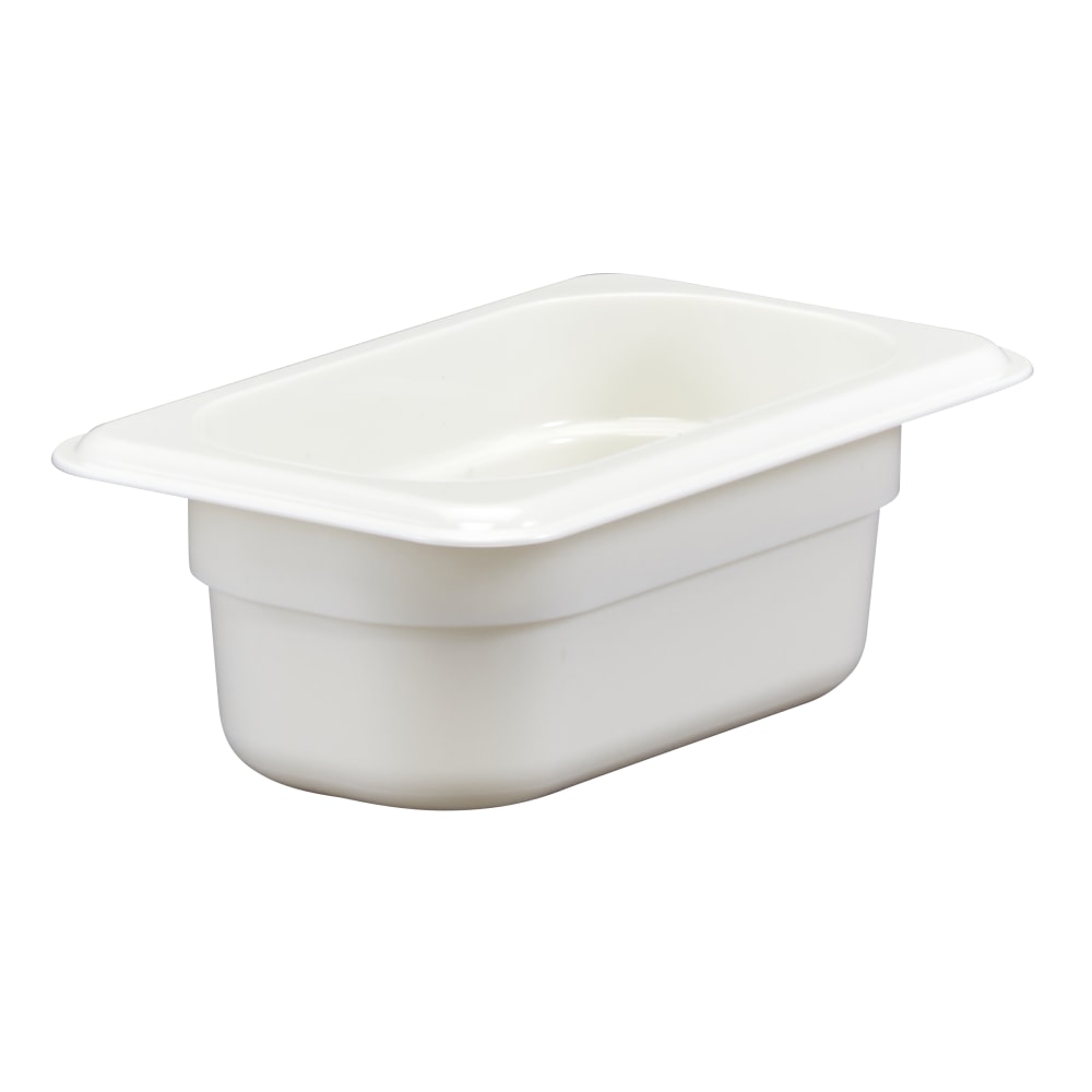 Cambro Camwear GN 1/9 Size 2in Food Pans, White, Set Of 6 Pans