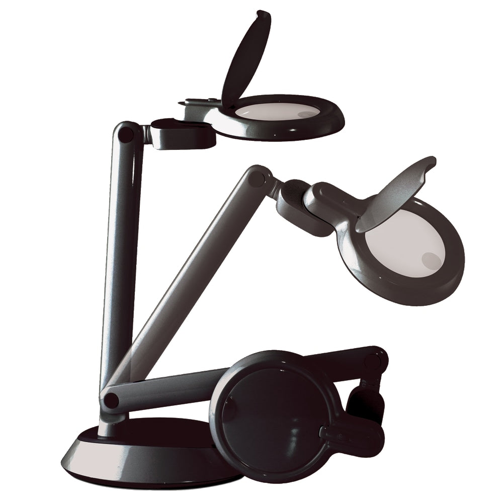 OttLite LED Magnifier Desk Lamp, 14-3/4inH, Black