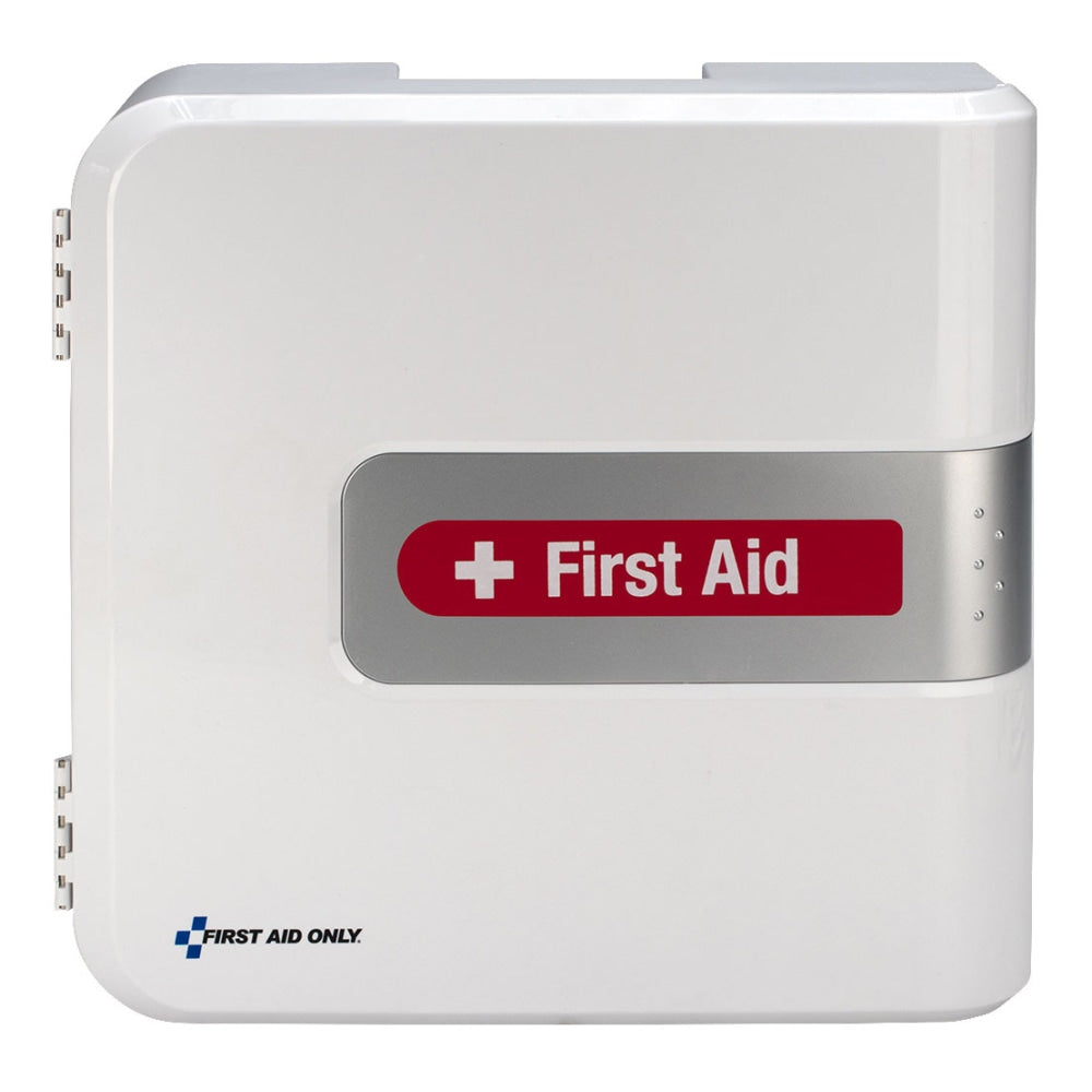 First Aid Only Smart Compliance First Aid Cabinet Without Medication, 14-1/2inH x 15-1/2inW x 5-1/4inD, White