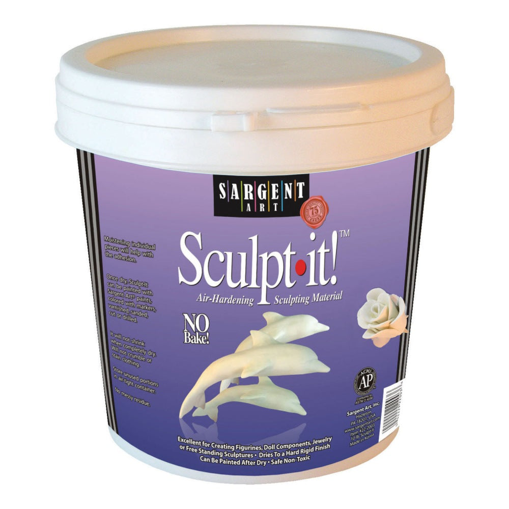 Sargent Art Sculpt it Air-Hardening Sculpting Material, 2 Lb, White