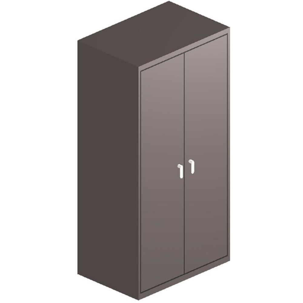 HON Brigade Steel Storage Cabinet, 5 Adjustable Shelves, 71 3/4inH x 36inW x 24 1/4inD, Charcoal