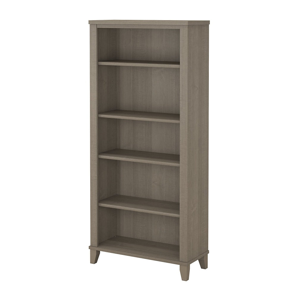 Bush Business Furniture Somerset 66inH 5-Shelf Bookcase, Ash Gray, Standard Delivery