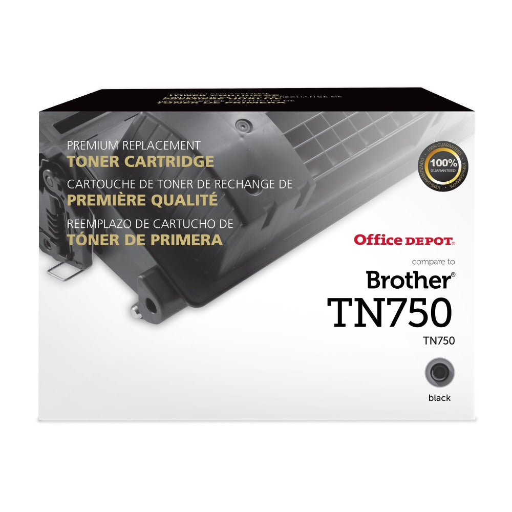 Office Depot Remanufactured Black Toner Cartridge Replacement For Brother TN750, ODTN750