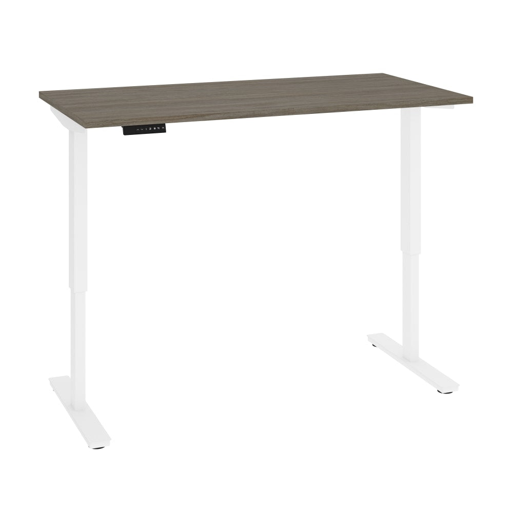 Bestar Viva Electric 60inW Standing Desk, Walnut Gray