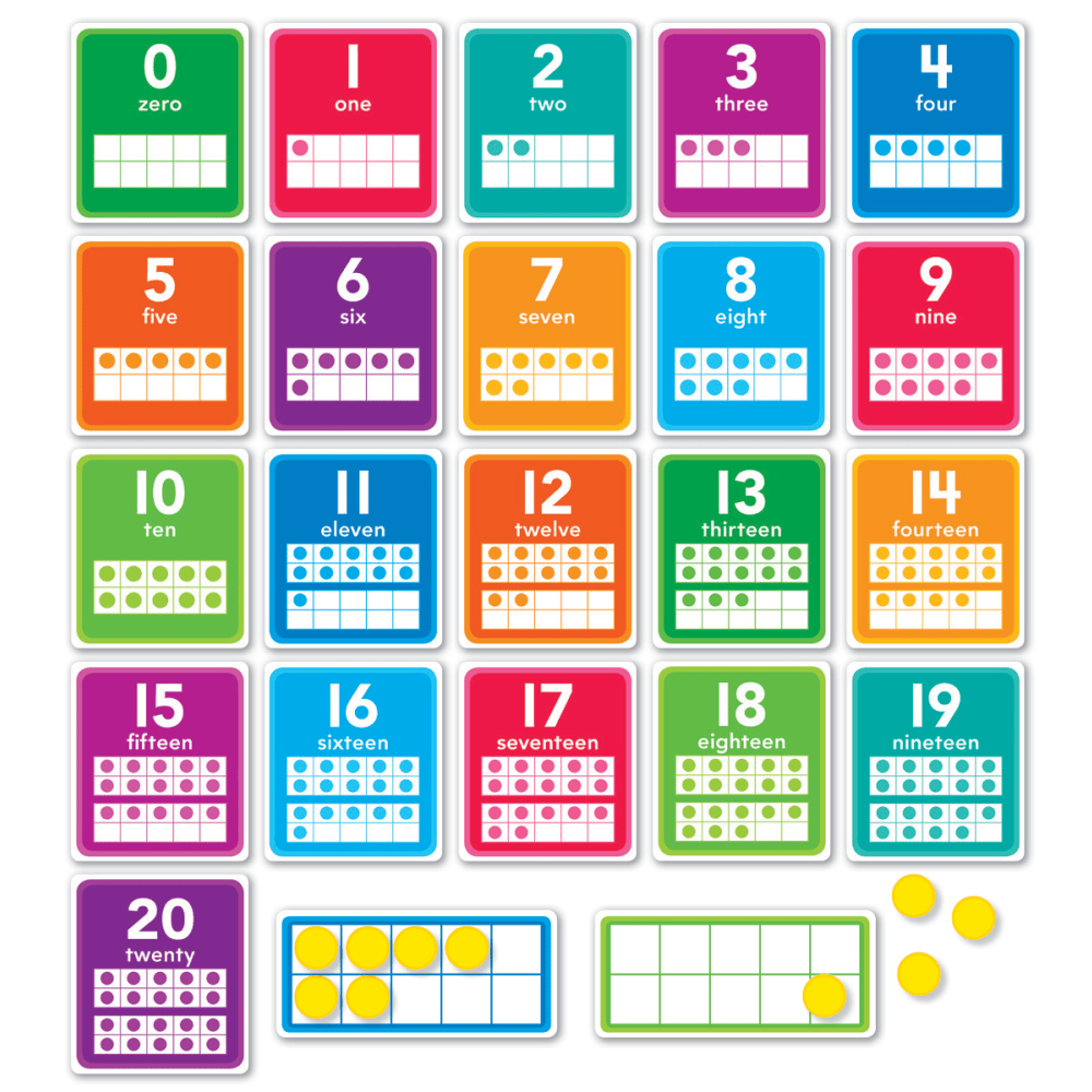 Scholastic 0-20 Numbers Bulletin Board Set, Pre-K To 1st Grade