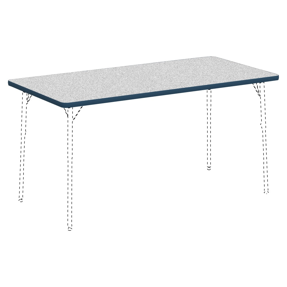 Lorell Classroom Rectangular Activity Table Top, 60inW x 30inD, Gray Nebula/Navy