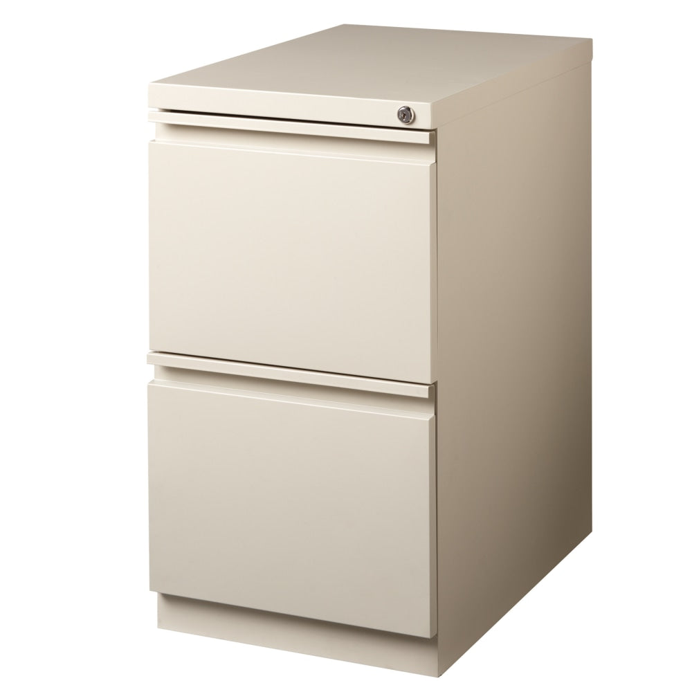 WorkPro 23inD Vertical 2-Drawer Mobile Pedestal File Cabinet, Putty