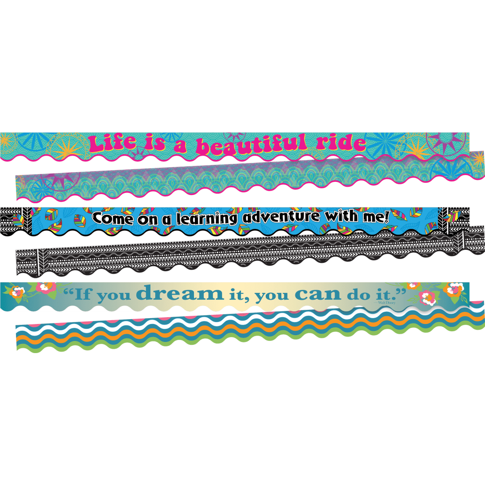 Barker Creek Double-Sided Scalloped Borders, Life Quotes, 2-1/4in x 36in, Set Of 39 Borders