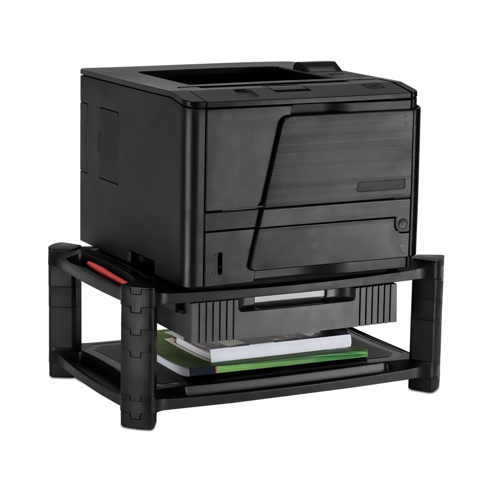 Mount-It! Desktop Printer Stand With Drawer, 7.625inH x 19.3inW x 13inD, Black, MI-7853