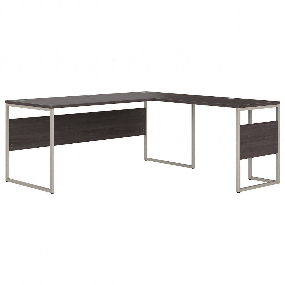 Bush Business Furniture Hybrid 72inW L-Shaped Corner Desk Table With Metal Legs, Storm Gray, Standard Delivery