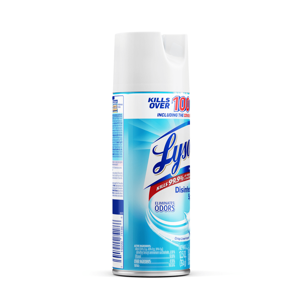 Lysol Disinfectant Spray, Crisp Linen Scent, 12.5 Oz Bottle