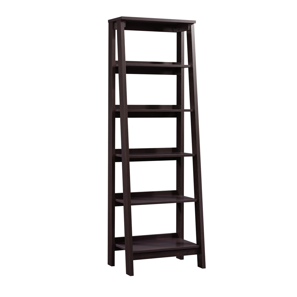 Sauder Trestle 72inH 5-Shelf Bookcase, Jamocha Wood