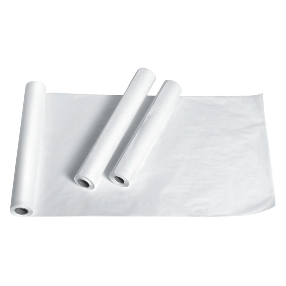 Medline Deluxe Crepe Exam Table Paper Roll, 21in x 125ft, White, Case Of 12