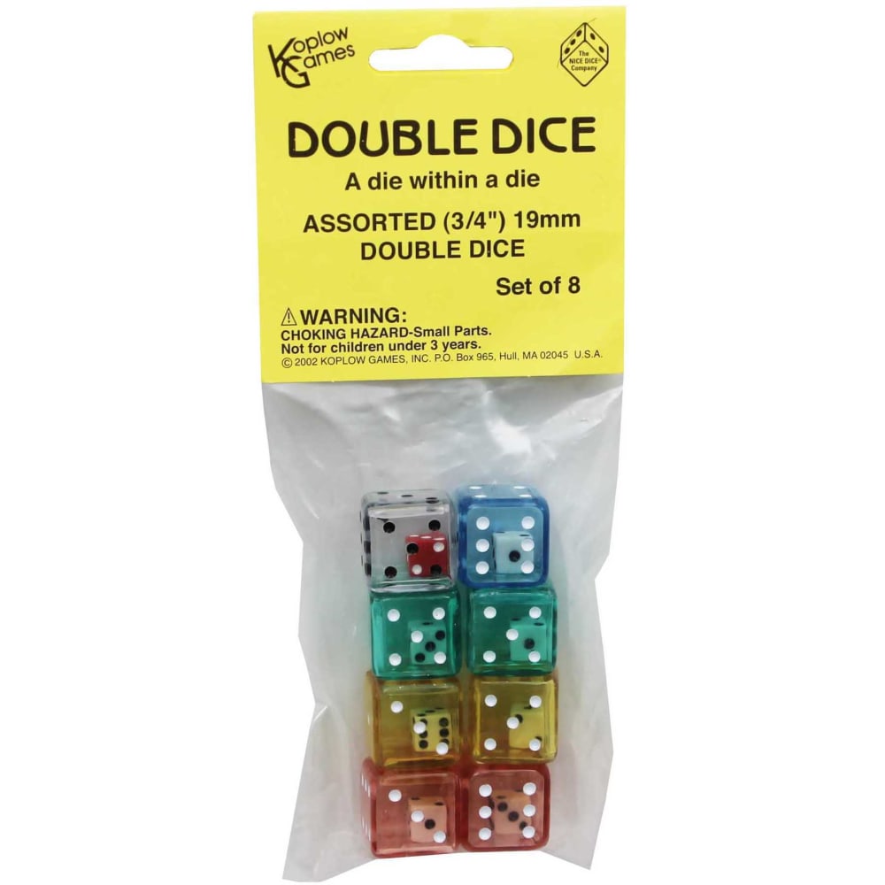 Koplow Games 8-Piece Double Dice Set, Pack Of 6 Sets