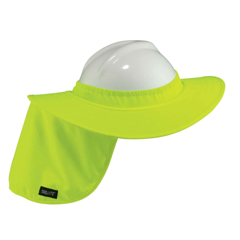 Ergodyne Chill-Its 6660 Hard Hat Brim With Shade, Lime