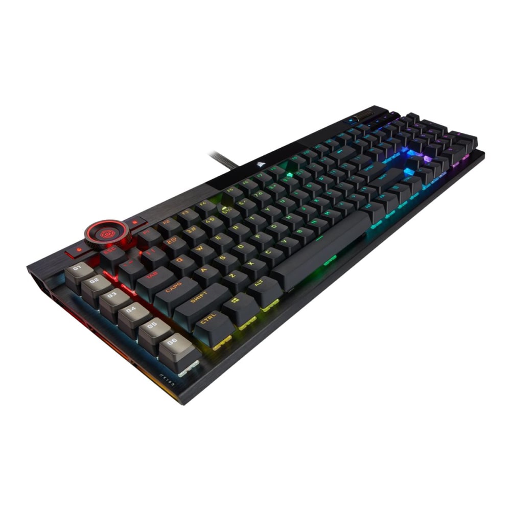 CORSAIR Gaming K100 RGB - Keyboard - backlit - USB - key switch: CHERRY MX Speed - black