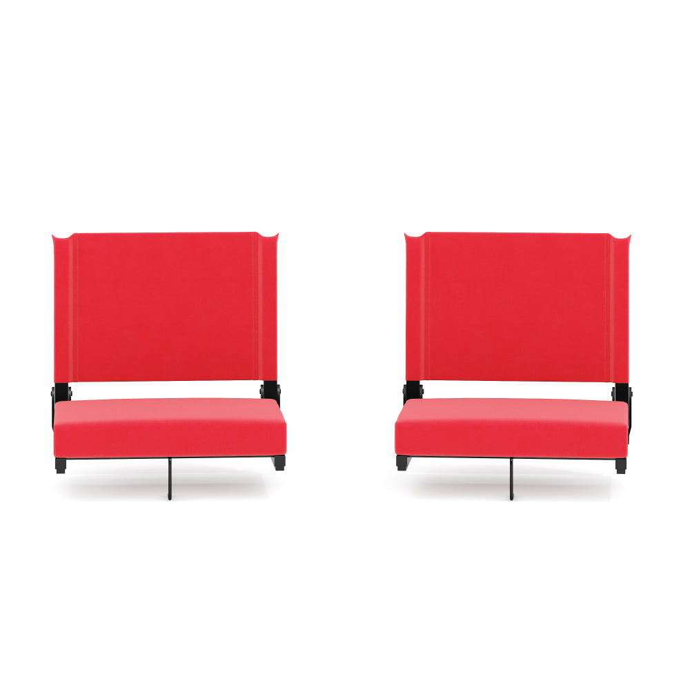 Flash Furniture Grandstand Comfort Seats, Red/Black, Set Of 2 Seats