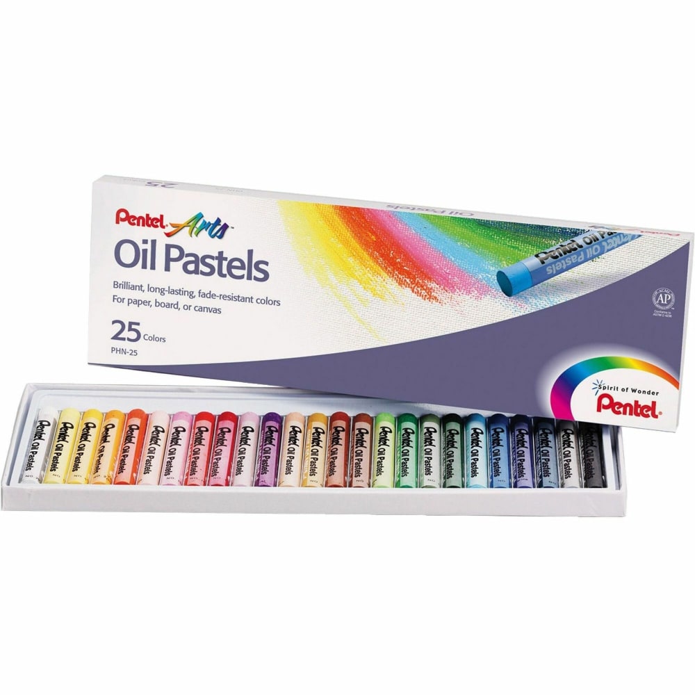 Pentel Arts Oil Pastels, 25-Color Set