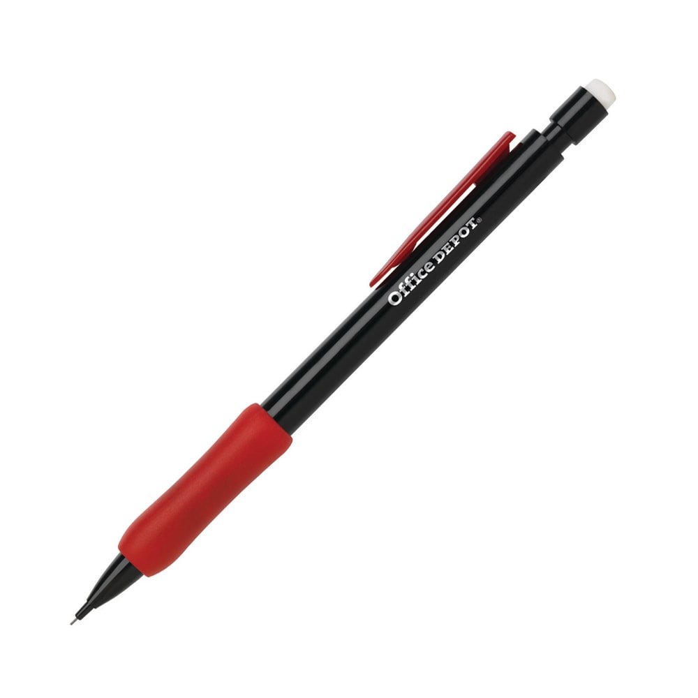 Office Depot Brand Mechanical Pencils With Comfort Grip, 0.7mm, Black Barrel,Pack Of 12