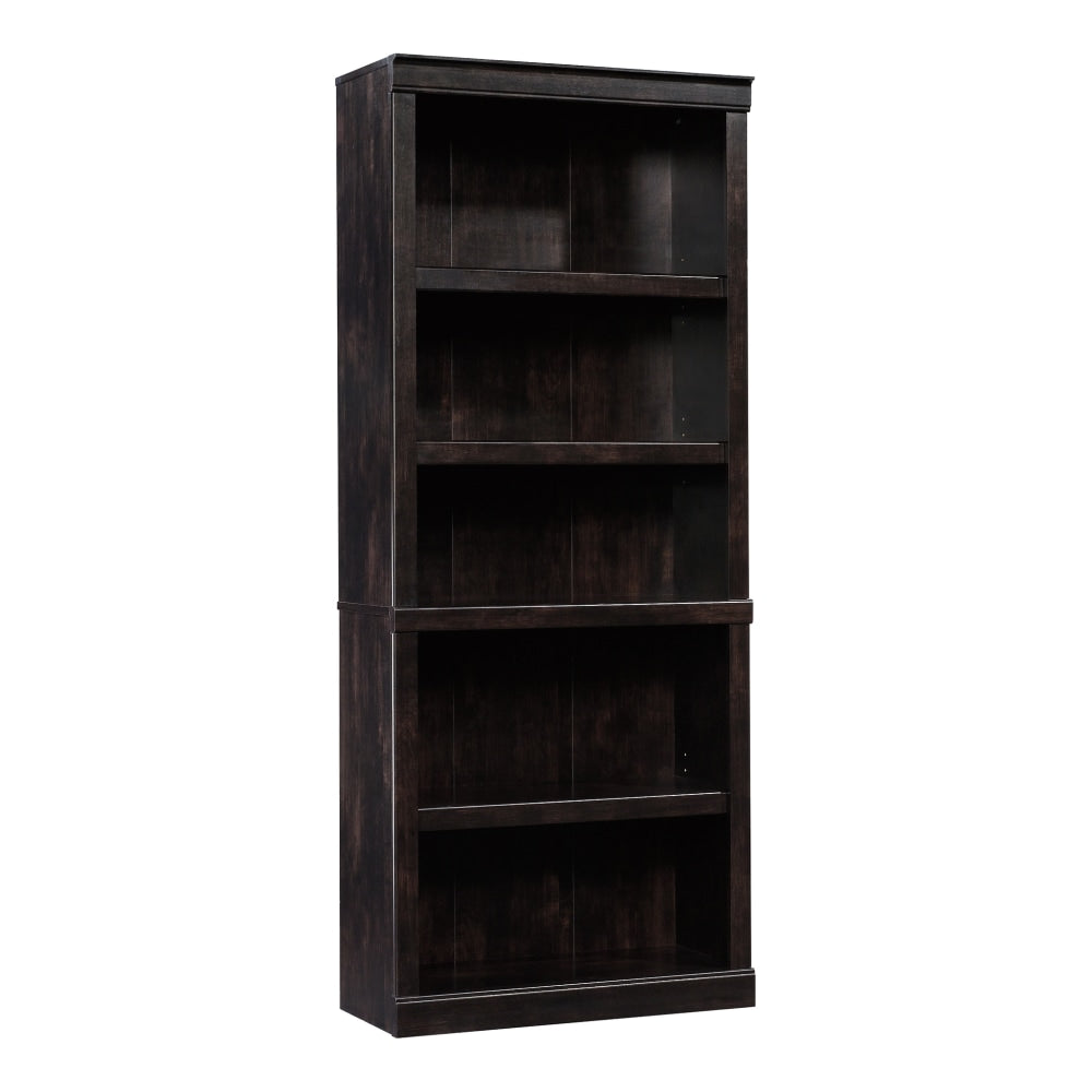 Realspace 72inH 5-Shelf Bookcase, Peppered Black