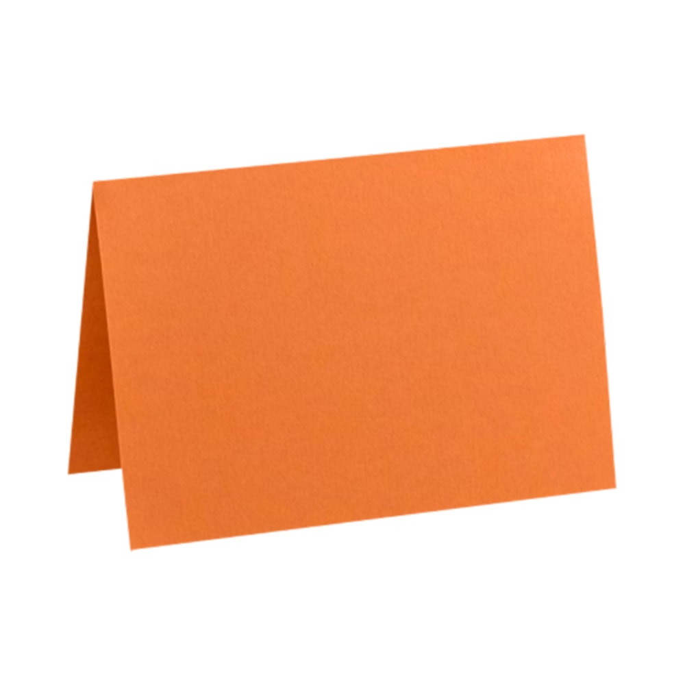 LUX Folded Cards, A1, 3 1/2in x 4 7/8in, Mandarin Orange, Pack Of 250