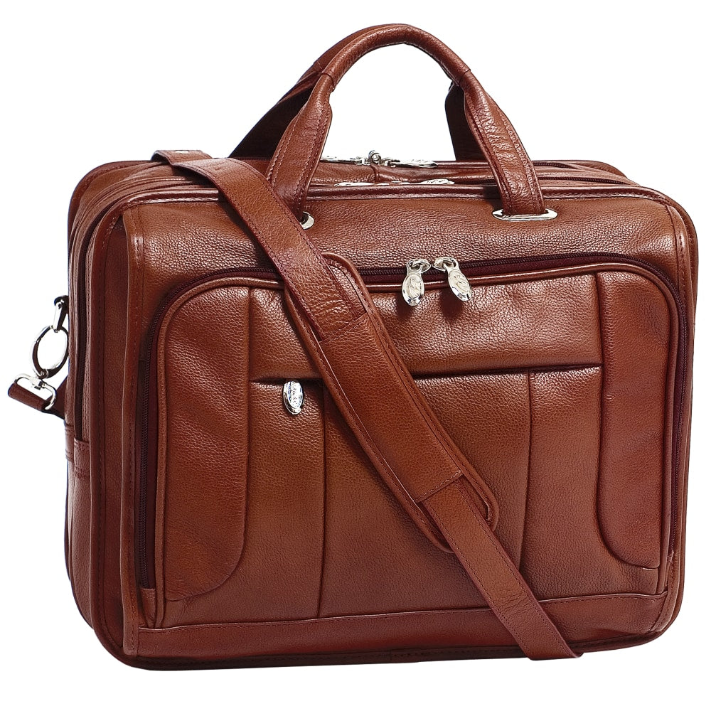 McKlein River West Leather Laptop Case, Brown