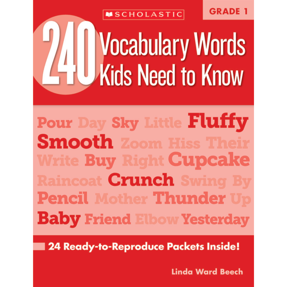 Scholastic 240 Vocabulary Words Kids Need To Know, Grade 1