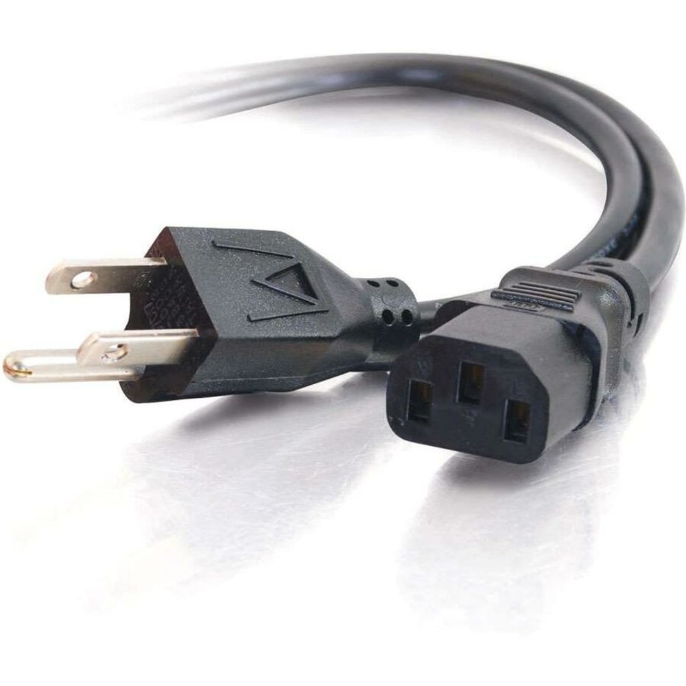 C2G 6ft 18 AWG Universal Power Cord (NEMA 5-15P to IEC320C13) - 6ft