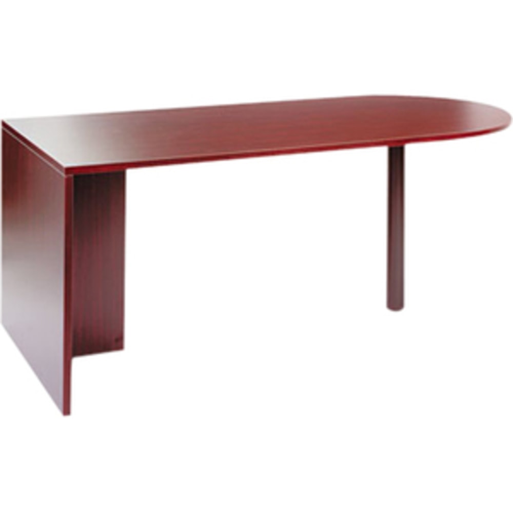 Alera Valencia 72inW D-Top Computer Desk Shell, Mahogany