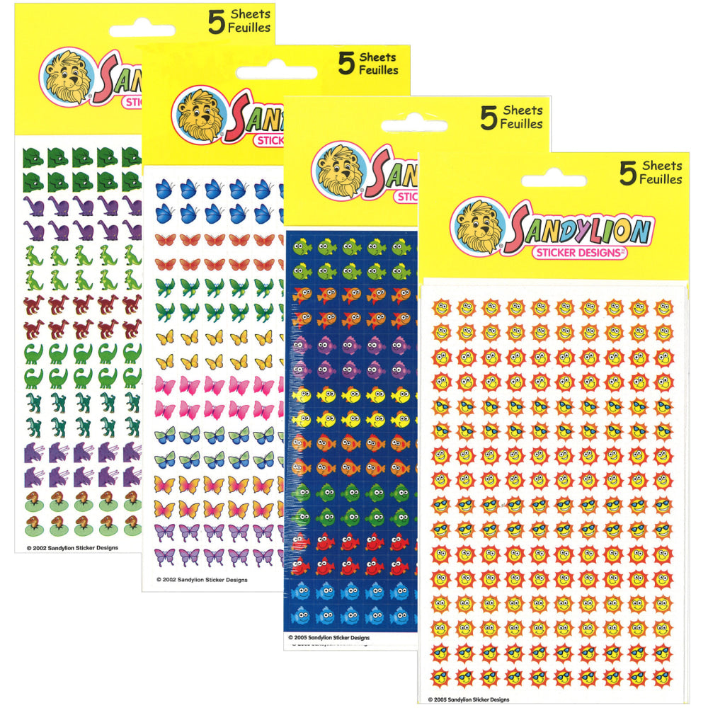 Sandylion Chart Sticker Variety Packs, Pack C, 3,200 Stickers Per Pack, Set Of 3 Packs