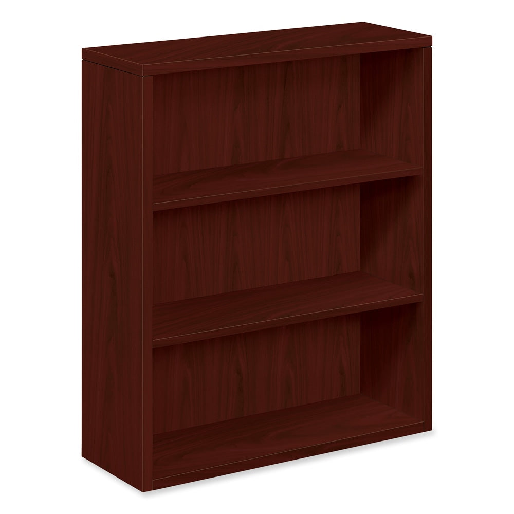 HON 10500 43inH 3-Shelf Bookcase With Fixed Shelves, Mahogany