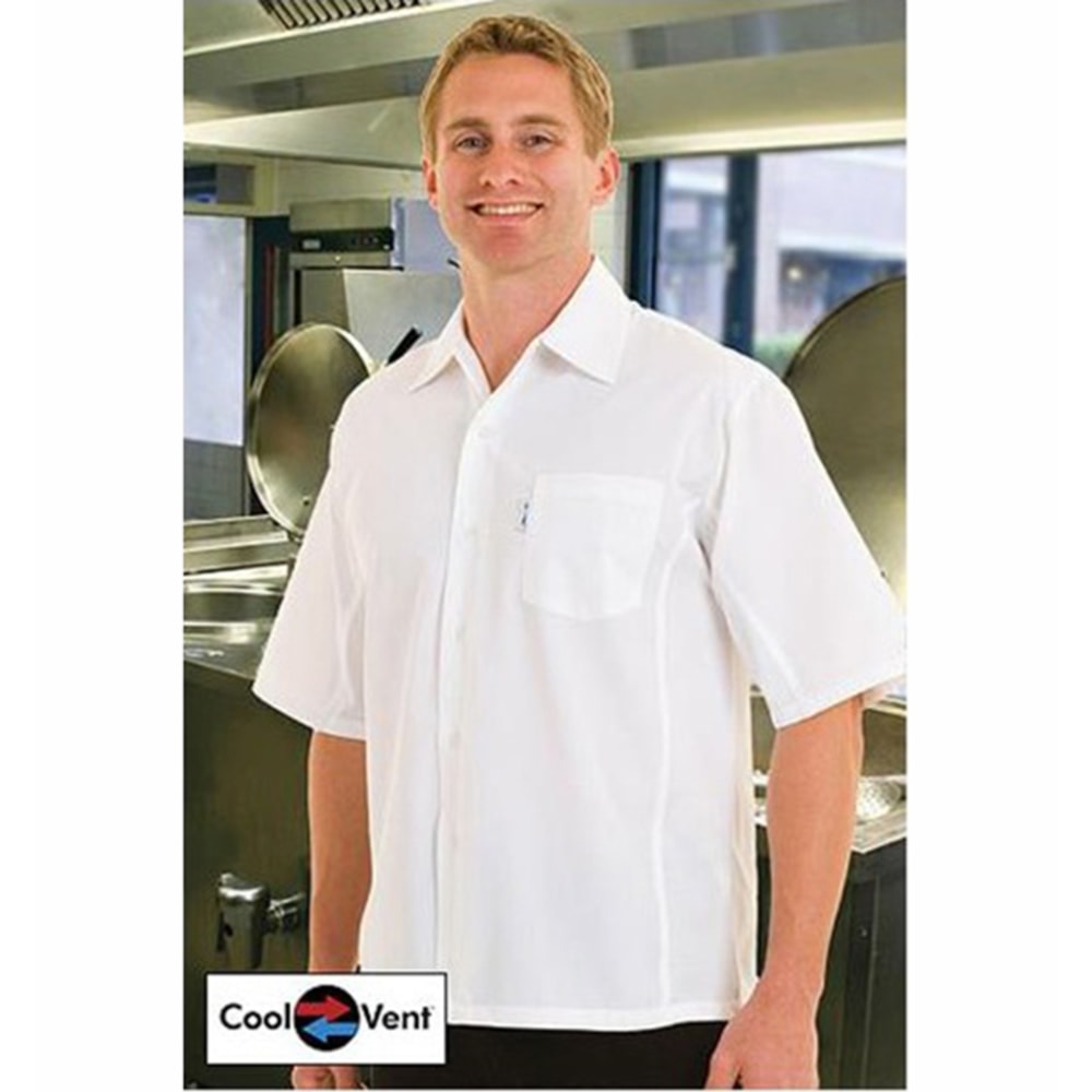 Cool Vent Chef Shirt, Small, White