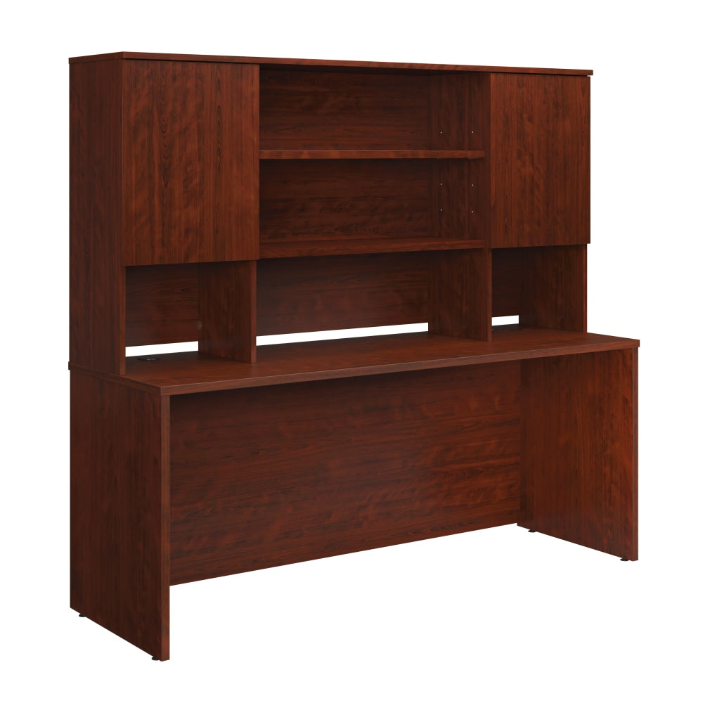 Sauder Affirm Collection Executive Desk With Hutch, 72inW x 24inD, Classic Cherry