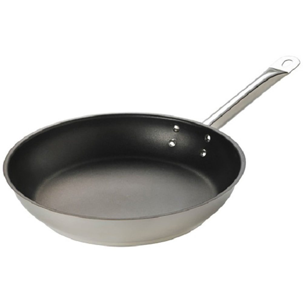 Hoffman Browne Steel Non-Stick Frying Pans, 11in, Silver/Black, Pack Of 6 Pans