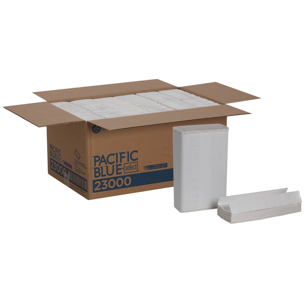 Pacific Blue Select by GP PRO, 2-Ply, C-Fold Paper Towels, 10.1in X 12.7in, White, 120 Sheets per Pack, 12 Packs Per Case