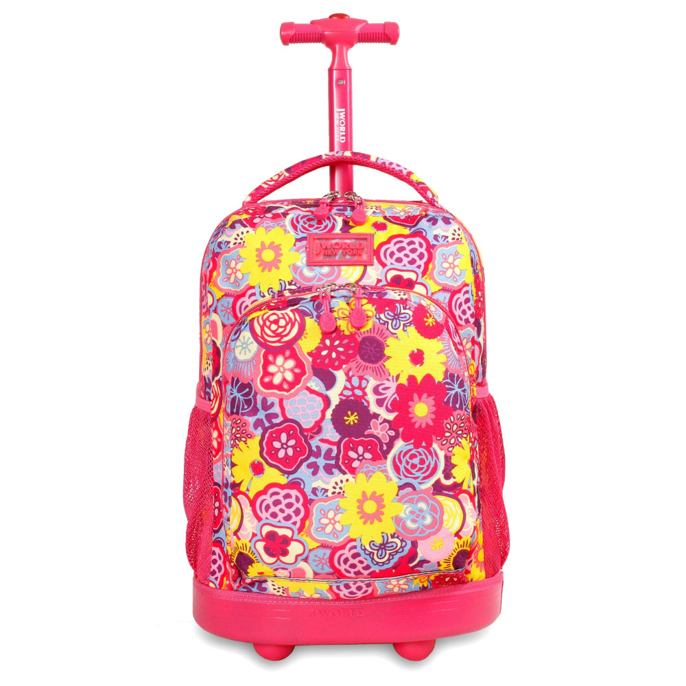 J World Sunny Rolling Backpack, Poppy Pansy