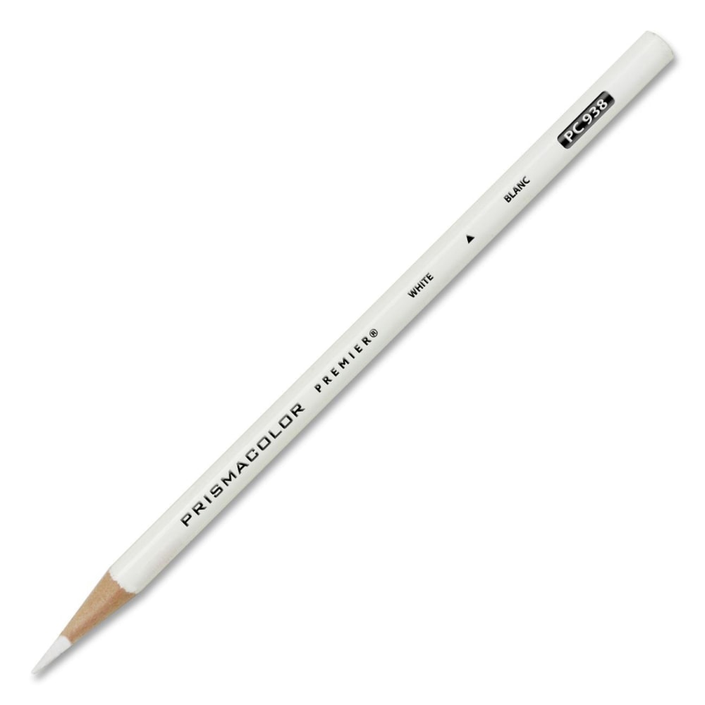 Prismacolor Professional Thick Lead Art Pencil, White, Set Of 12