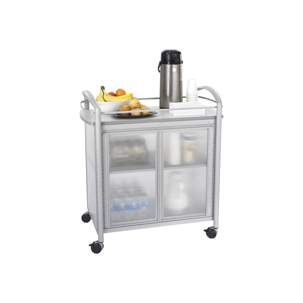 Safco Impromptu Refreshment Cart, 36 1/2inH x 34inW x 21 1/4inD, Gray