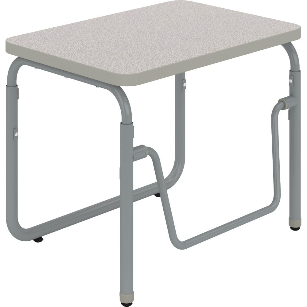 Safco AlphaBetter 2.0 Height-Adjustable Sit/Stand 28inW Student Desk With Pendulum Bar, Pebble Gray